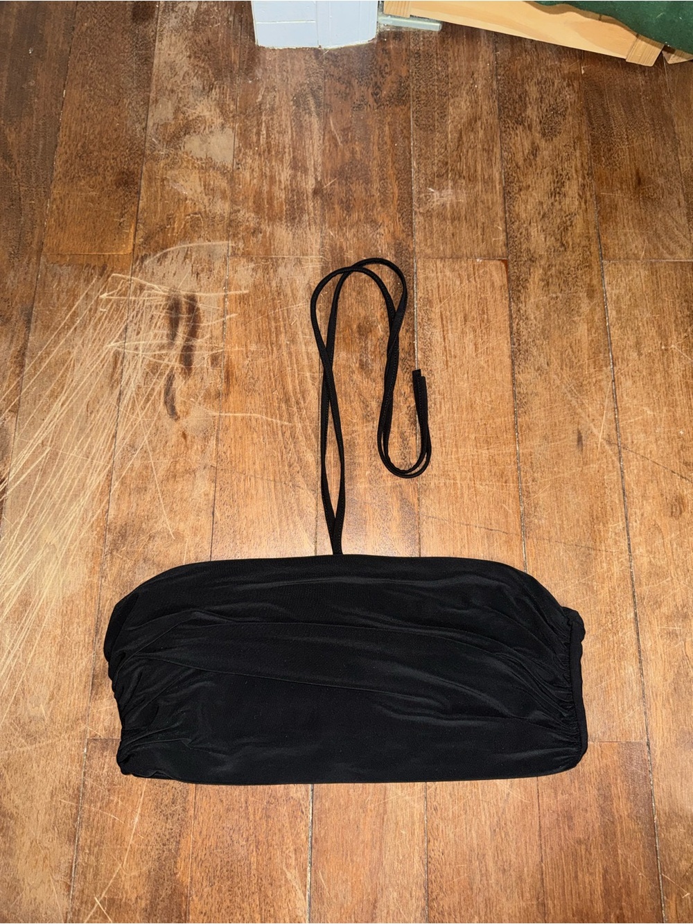 Pretty Little Thing Black Strapless Halter Top